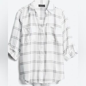 Fortune + Ivy Christelle button-down blouse. White XL NWOT